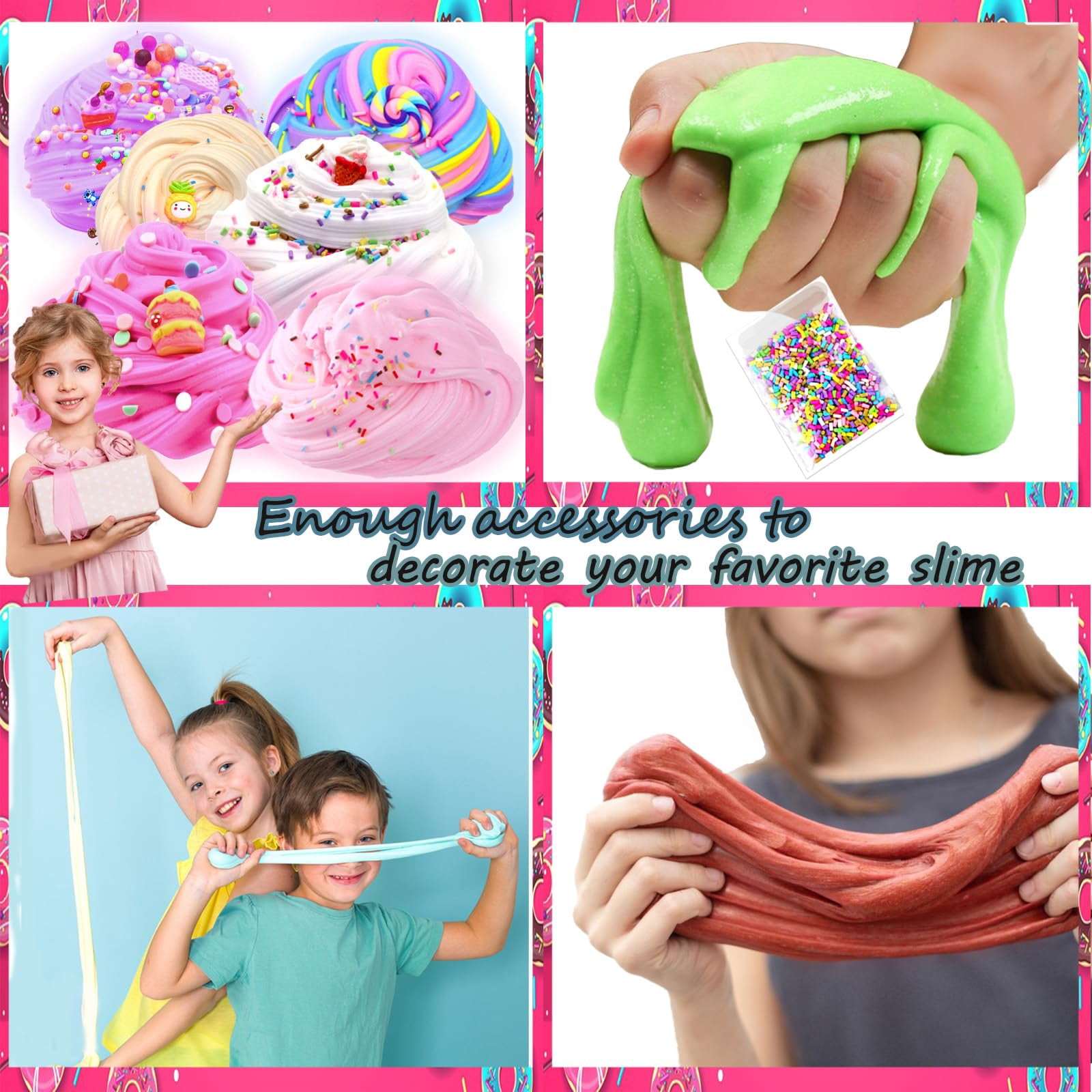 12 Pack Slime kit,DIY Butter Slime,Stress Relief Toys,Craft Toy, for Girl and Boys Party Favors,Easter Basket Fillings and Birthday Gift