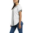 thumbnail image 3 of Ma Croix Women's Athletic Baseball Button Down Jersey 3-Pack, 3 of 7