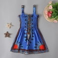 thumbnail image 6 of CUZIBR Toddler Girls Summer Spaghetti Strap Dress Smocked Sleeveless Traditional Stylish Floral Print A-Line Dresses Ruffles Trim Suspenders Breathable Soft Fashionable Clothes,Blue,18-24 Months, 6 of 8