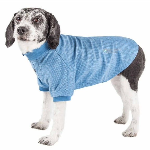 Pet Life ® Active 'Fur-Flex' Stretch and Quick-Dry Anti-Odor Fitness Yoga Dog Polo T-Shirt