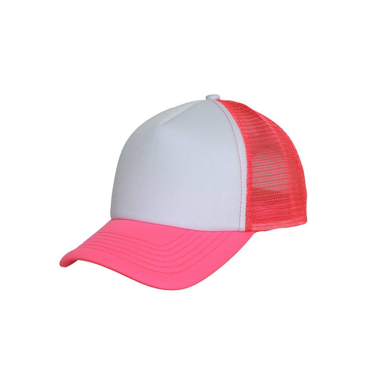 On Wednesdays We Wear Pink Truckers Neon Mesh Snapback Hat 