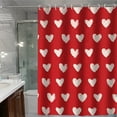 thumbnail image 5 of 4 Pcs Valentine's Day Shower Curtain Set with Non Slip Rugs Toilet Lid Cover Bath Mat U Shaped Mat Bathroom Curtain with 12 Hooks Waterproof Shower Curtain Decor, 5 of 6