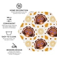 thumbnail image 3 of Lsque Fall Turkey Pattern 4" Drink Coasters Set of 4, PVC Leather Absorbent Coasters, Table Coaster Set Decorative Coffee Cup Coasters Housewarming Gift -Hexagon, 3 of 6