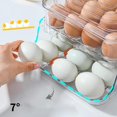 thumbnail image 4 of Wosthever Práctica caja de almacenamiento de huevos con tapa para cocina, estante de almacenamiento de huevos transparente y compacto Almacenamiento y organización del hogar Marrón 2 capas, 4 of 5