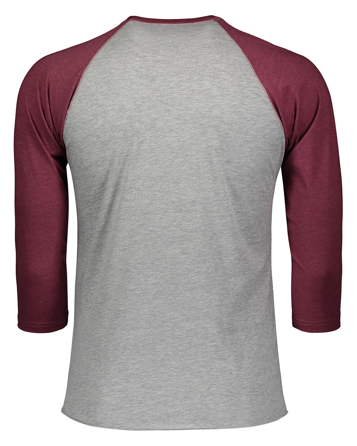 Aquaguard 100% Cotton Men's Vintage Baseball T-Shirt crew neck tee (3 Pack) - 3XL - VN Heather/VN Burgundy
