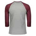 thumbnail image 3 of Aquaguard 100% Cotton Men's Vintage Baseball T-Shirt crew neck tee (3 Pack) - 3XL - VN Heather/VN Burgundy, 3 of 7