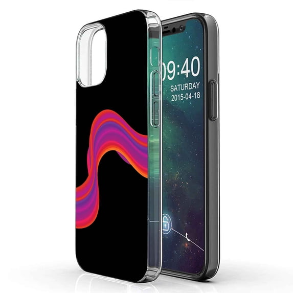 TalkingCase Slim Phone Case Compatible for Apple iPhone 12 Pro MAX, Abstract Color Line Print, Lightweight,Flexible,Soft, USA
