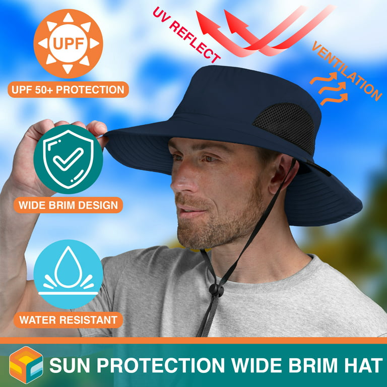 GearTOP Fishing Hat UPF 50+ Wide Brim Sun Hat for Men and Women, Mens  Bucket Hats with UV Protection for Hiking Beach Hats