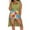 Green A, variant on QLEICOM Women's Summer 3 Piece Outfits Shorts Sets Casual Print Ribbed Sleeveless Crop Top Tank and High Waisted Shorts Sets Yellow A M, US Size 6
