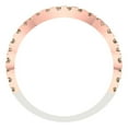 thumbnail image 5 of 0.36 ctw Wedding Band for Women - 14K White/Rose Gold Yellow Moissanite Stackable Eternity Ring, 5 of 6