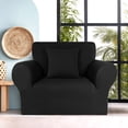 thumbnail image 5 of Unique Bargains 1-Piece Sofa Cover Stretch Couch Slipcover Armchair, Black, 5 of 8