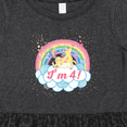 thumbnail image 4 of Inktastic 4th Birthday Unicorn Rainbow Cute Girls Girls Toddler Dress, 4 of 5