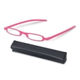 thumbnail image 3 of SlimViews Bubble Gum Pink Reading Glasses +1.75 Magnification with case, 3 of 3