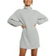 thumbnail image 1 of Vestido de suéter de gran tamaño suelto informal de manga larga con cuello alto para mujer vestidos de suéter de invierno suave Adepaton WMZL-2283-16, 1 of 6