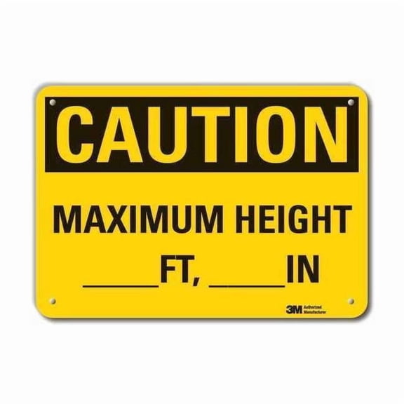 Lyle Caution Sign,10 inx14 in,Plastic LCU3-0321-NP_14x10