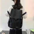 thumbnail image 2 of Ins Backpack Locomotive Large-Capacity School Bags Large-Cover Student Schoolbag,Light gray, 2 of 2