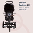 thumbnail image 2 of Triciclo Bebe Niños Bebesit Explorer Asiento Giratorio Toldo Parasol Niños 2-6 Años, 2 of 8