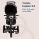 thumbnail image 2 of Triciclo Bebe Niños Bebesit Explorer Asiento Giratorio Toldo Parasol Niños 2-6 Años, 2 of 8