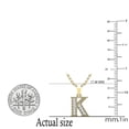 thumbnail image 5 of Dazzlingrock Collection 0.10 Carat (ctw) Round White Diamond Fancy Letter 'K' Initial Pendant 1/10 CT, 18K Yellow Gold, 5 of 6