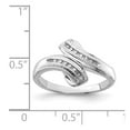 thumbnail image 5 of 925 Sterling Silver Rhodium Plated Diamond Ring Size 7, 5 of 5