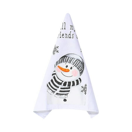 

Christmas Decorations Winter Kitchen Towel Christmas Bathroom Soft Absorbent Dish Cloth Fingertip Towel for Oven Stove Handle Tabletop Christmas Gifts Cloth A