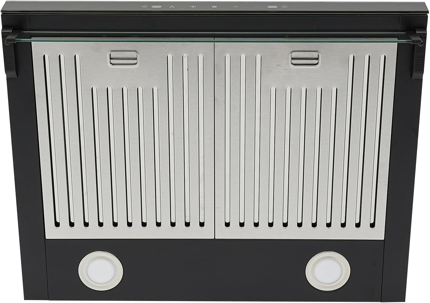 Miumaeov Under Cabinet Range Hood 24In Black Ducted/Ductless Range Hoods Kitchen Stove Vent Hood for Kitchen,3-speed Fan,Touch Control/Gesture Sensing (900CFM)