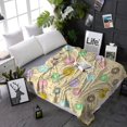 thumbnail image 4 of Yibo Milk Tea Brown Blanket Flannel Soft and Comfortable Anti-static Bed Sofa Blanket, 4 of 7