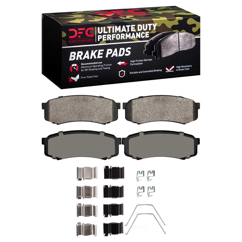 Dynamic Friction Company 1400-0606-01 DFC Ultimate Duty Performance Brake Pads and Hardware Kit