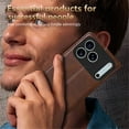 thumbnail image 5 of For iPhone 17 Pro Case Premium PU Leather Simple Wallet Case TPU Bumper Card Slots Kickstand Magnetic Closure Shockproof Flip Cover,black,For iPhone 17 Pro, 5 of 10