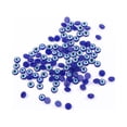 thumbnail image 4 of 100 piezas de resina práctica Oblate Blue Evil Eye Beads cuentas traseras planas para hacer joyas DIY Scrapbooking (12 x 12 mm), 4 of 5