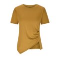 thumbnail image 5 of Tops For Women Trendy Sevevn Women's Short Sleeve Solid Color Crewneck Casual Top Pullover T-Shirt, 5 of 6
