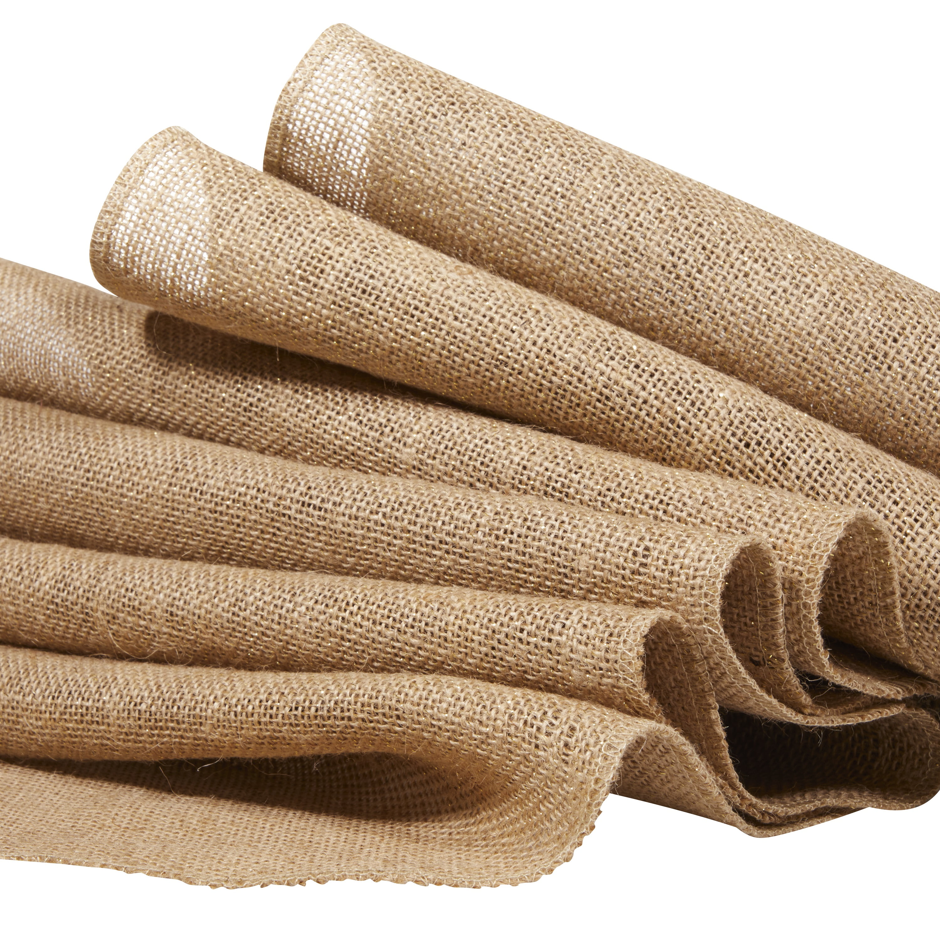 Love, Laugh, Craft Jute Burlap Table Runner Roll, Ribbon, 12"W x 3-Yards, Gold