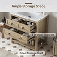 thumbnail image 5 of DELUXE LIVING 30" Bathroom Vanities with Sink Top, Adjustable Feet & Soft Closing Drawers, Light Oak, 5 of 9