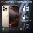 thumbnail image 2 of Funda magnética SUPFINE para iPhone 16 Pro Max, color rosa intenso, 2 of 6
