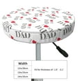 thumbnail image 4 of Bingfone 13 Inch Padded Round Bar Stool Cover Cushion With Elastic Fabric Round Chair Seat - I Love My Dad, 4 of 7