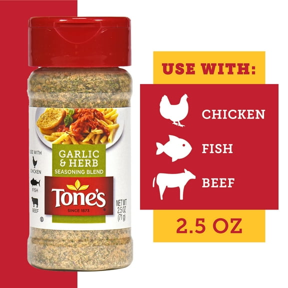 Tone's Garlic & Herb Seasoning Blend, 2.5 oz