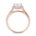 thumbnail image 5 of Everly Women's Created Moissanite and Diamond 14K Rose Gold Engagement Ring, 5 of 7