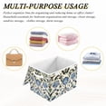 thumbnail image 6 of Yayeee Collapsible Cube Storage Bin with Lid Fabric Closet Decorative Basket with Handles, Blue Floral, 6 of 7