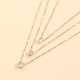 thumbnail image 4 of Retro Zircon Necklace with Five-pointed Star and Love Water Drop Pendant - Stylish Clavicle Chain Jewelry, 4 of 5