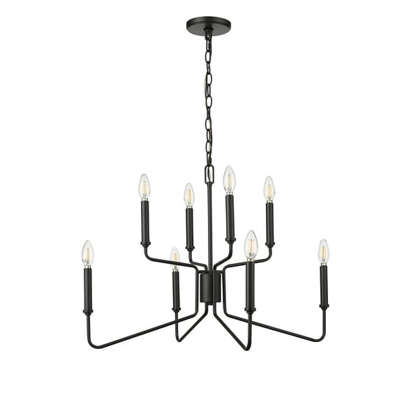 Millennium Lighting 98005 Senoia 5 Light 25" Wide Pillar Candle Style Chandelier - Nickel