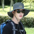 thumbnail image 3 of Lttoisl Chapeau de Soleil à Grand Bord pour Homme - Pare-Soleil Extérieur UPF 50+ en Coton et Lin avec Cordon de Serrage Ajustable pour la Plage, la Randonnée, la Pêche et les Travaux de Jardin (56-59 cm), 3 of 8