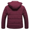 thumbnail image 2 of Chrisuno Women's Plus Size Winter Thicken Puffer Coat Warm Fleece Lined Parka Jacket with Hood Wine Red 2X, 2 of 5