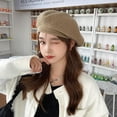thumbnail image 7 of Knitted Berets for Women French Beret Hats for Women Trendy Painter Cap Beanies Warm Fall Winter Hat Tea Party, 7 of 7
