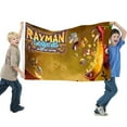 thumbnail image 2 of Rayman Legends Bandera impresa con temática, regalo perfecto para fanáticos, amigos y familiares, y adecuada para actividades al aire libre e interiores, decoraciones de fiesta. 90 cm × 150 cm., 2 of 6