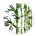 thumbnail image 2 of Designart 'Bamboo Branches In The Forest Iii' Tropical Wall Clock, 2 of 5