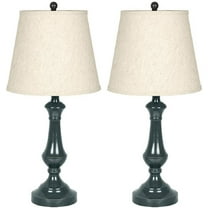 Oumilen Contemporary Blue Metal Table Lamp, Set of 2
