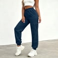 thumbnail image 5 of WIZUTIZ Women's Tapered Ankle Pants Elastic Waist Drawstring Side Pockets Full Length Casual Jogger Trousers Lightweight Stretchy Soft Comfy, 5 of 6
