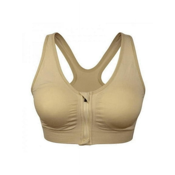Women's Zip Front Closure Sports Bra Ultra-thin Large Bra Sports Bra Front Zipper Full Cup Padded Tops Seamless Wirefree Active Workout Gym Yoga Bras