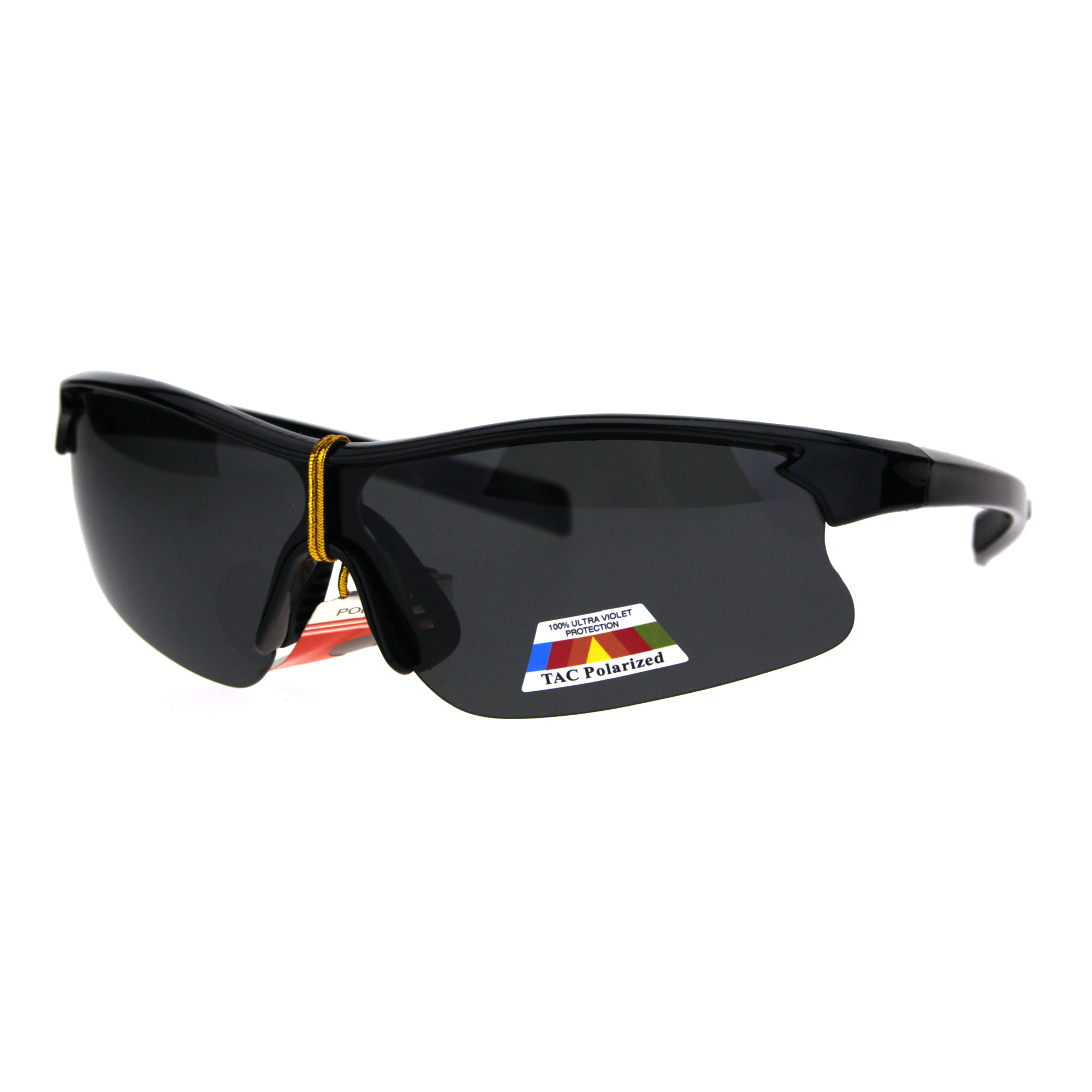 SA106 Polarized Mens Half Rim Baseball Sport Plastic Sunglasses Shiny