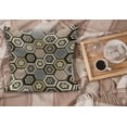 thumbnail image 2 of Floral Fluffy Throw Pillow Cushion Cover, Victorian Damask Baroque Hexagon Rococo Interlocking Abstract Design, Decorative Square Accent Pillow Case, 16" x 16", Pale Coffee Warm Taupe, by Ambesonne, 2 of 5